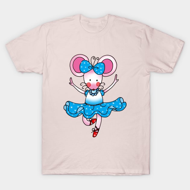 cute ballerina mouse T-Shirt by cartoonygifts